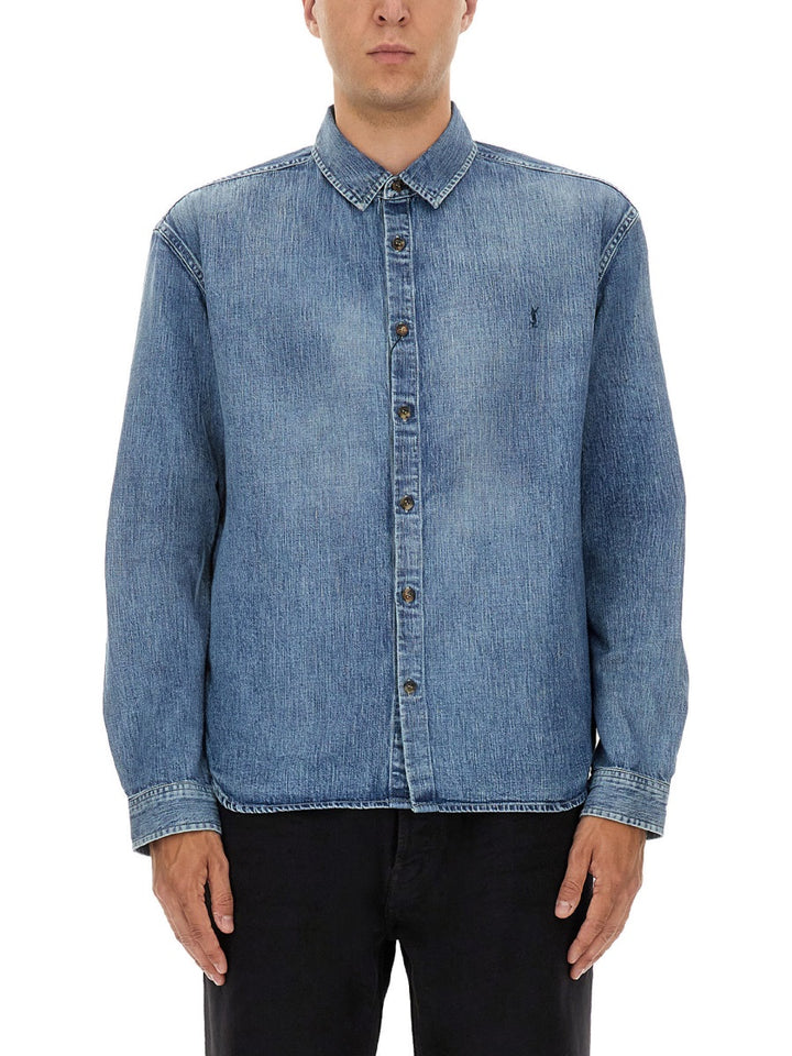 Saint Laurent Shirts - Blue | Wanan Luxury