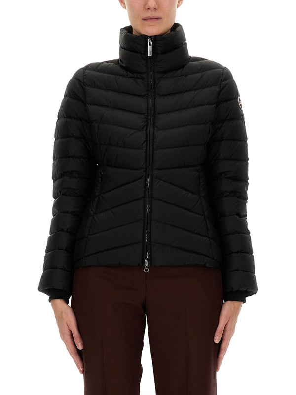 Down Jacket With Knitted Cuffs