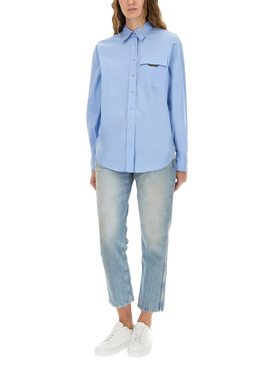 Brunello Cucinelli Shirts - White, Light Blue | Wanan Luxury
