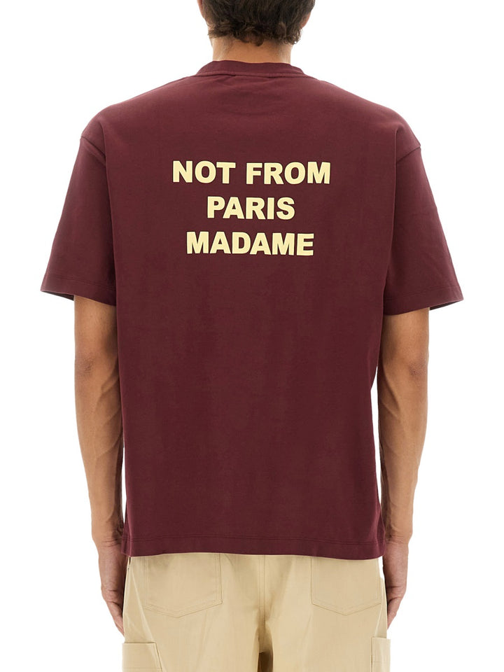 Drôle De Monsieur T shirts - Burgundy | Wanan Luxury