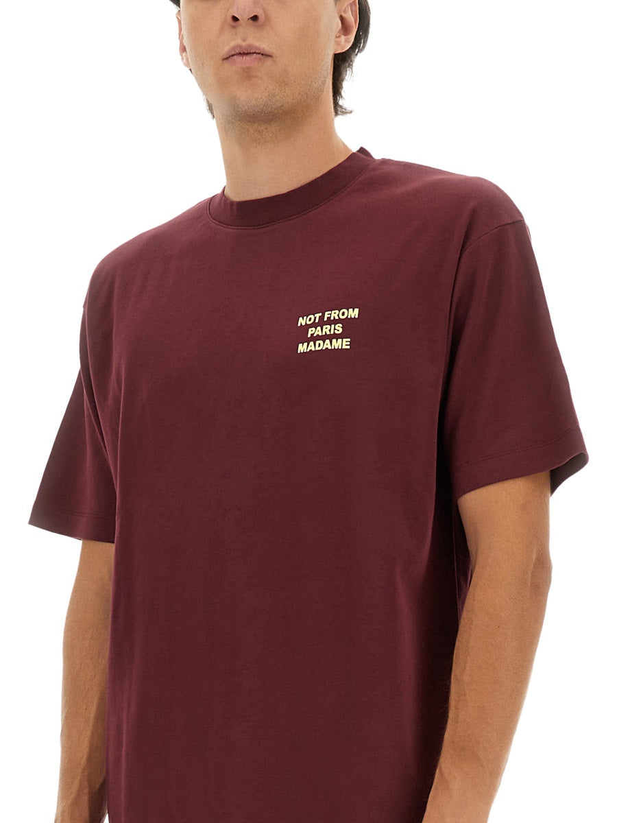 Drôle De Monsieur T shirts - Burgundy | Wanan Luxury