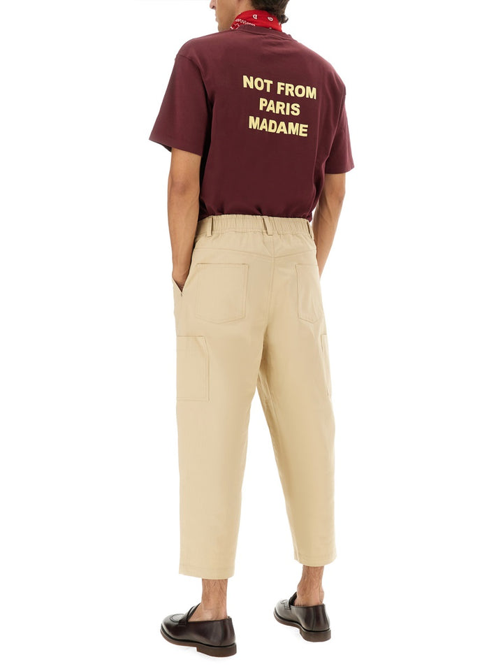 Drôle De Monsieur T shirts - Burgundy | Wanan Luxury