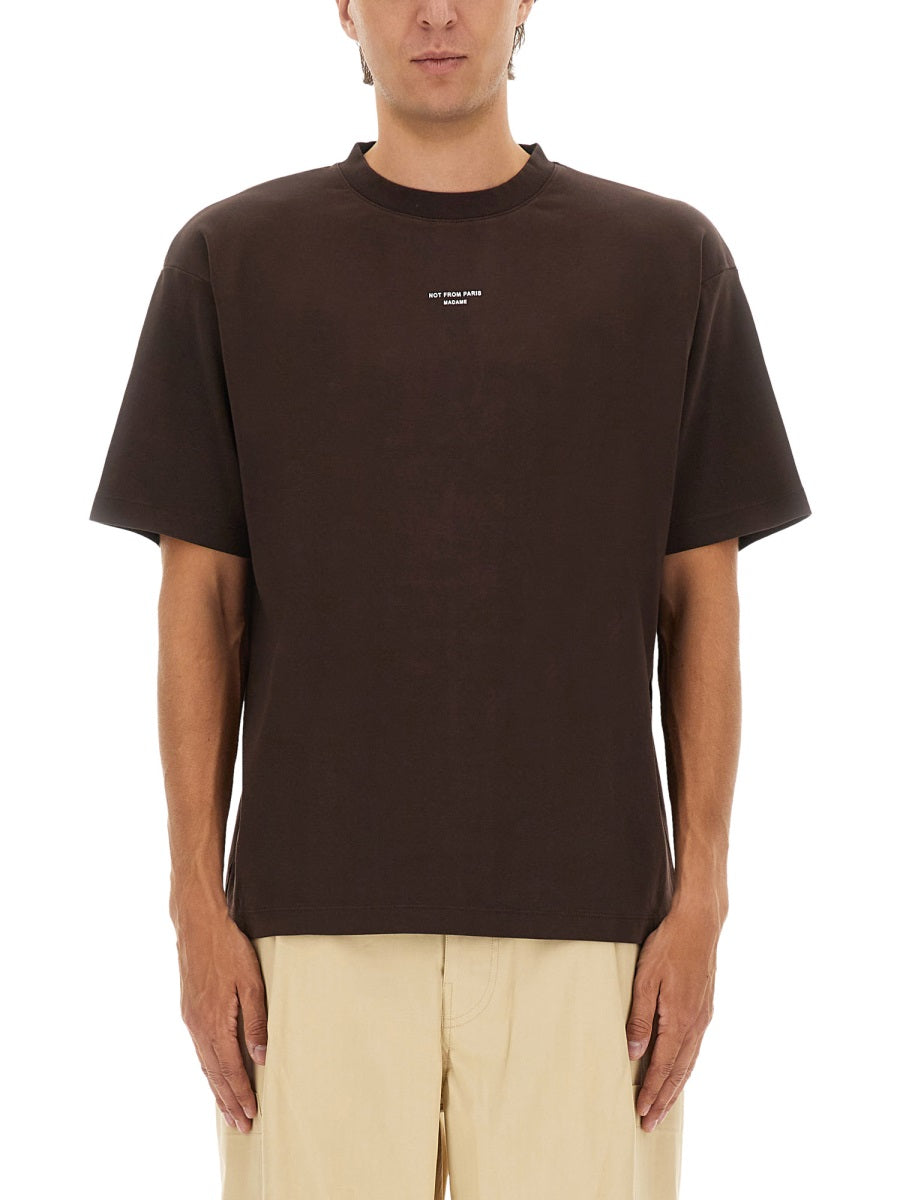 Drôle De Monsieur T shirts - Brown | Wanan Luxury