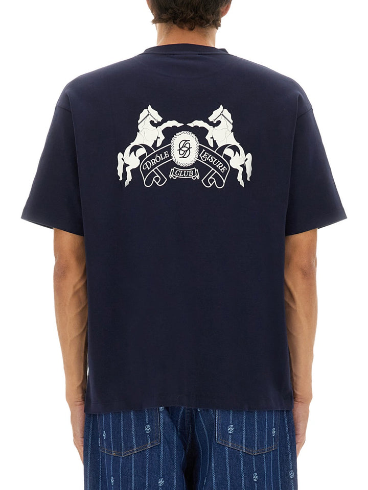 Drôle De Monsieur T shirts - Blue | Wanan Luxury