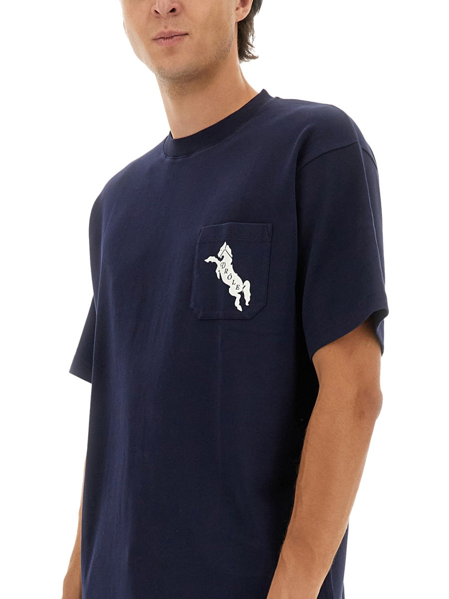 Drôle De Monsieur T shirts - Blue | Wanan Luxury