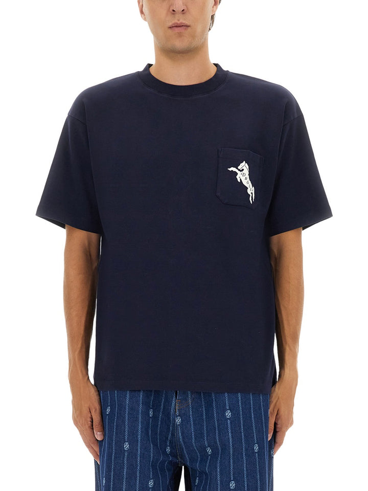Drôle De Monsieur T shirts - Blue | Wanan Luxury