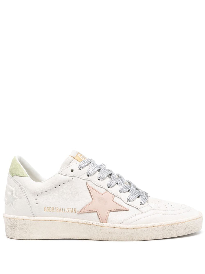 Golden Goose Flat shoes - White/moonlight pink/nile gree | 501de6066830a509b91a8cc69319abedc732decf