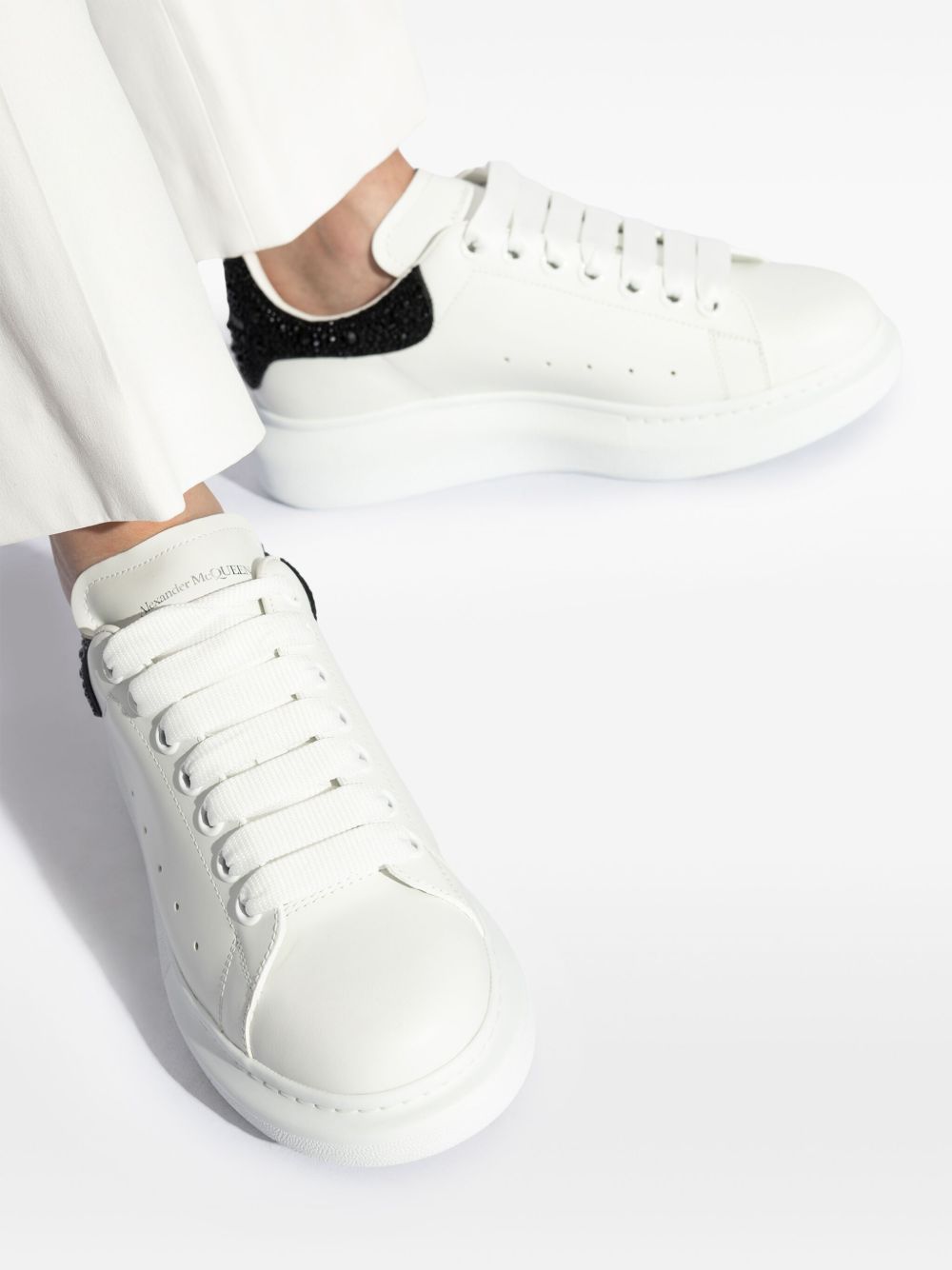 Alexander Mcqueen Flat shoes - White/ black/jet | b9d161f08125268bf65a43b6638126b3f00d4b54