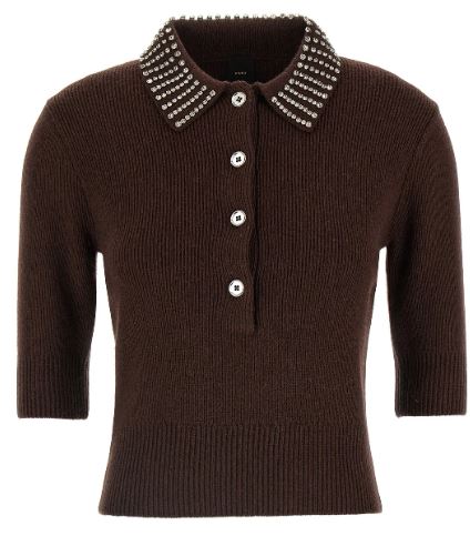 Pinko Sweaters - Brown | 15ed97c5458bcaf500b8861502f83e0c4f5d9b50