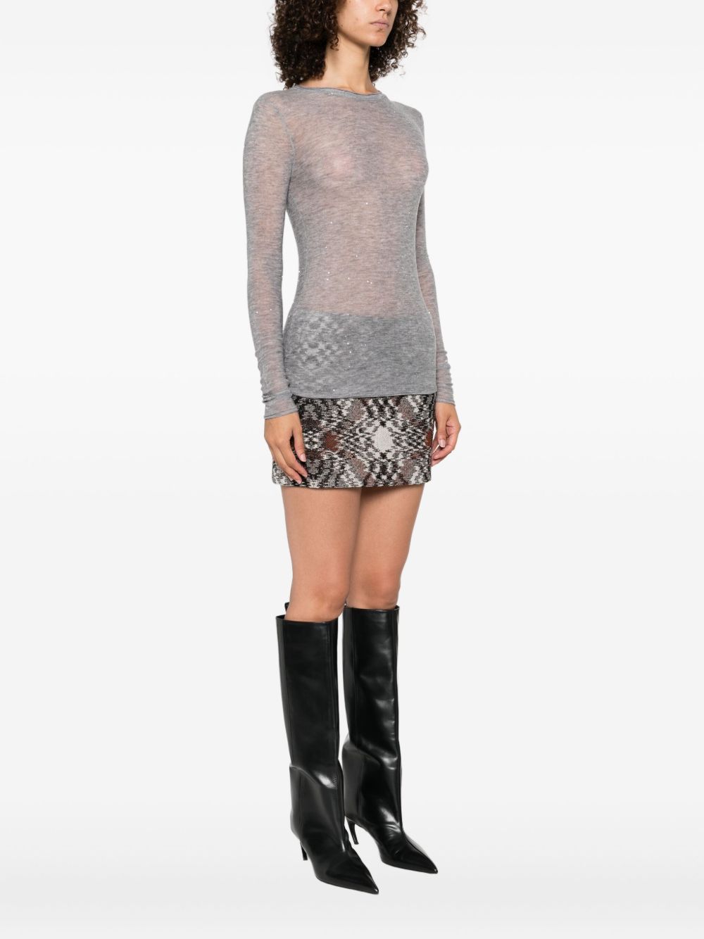 Pinko Sweaters - Blacks and greys | f190740d2bb10193ba0532ac990697011b7ae756