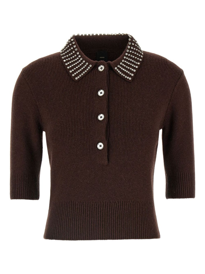 Pinko Sweaters - Brown | 70c4a196f1e6c95f2345ab7674ff75ae7e96e60c