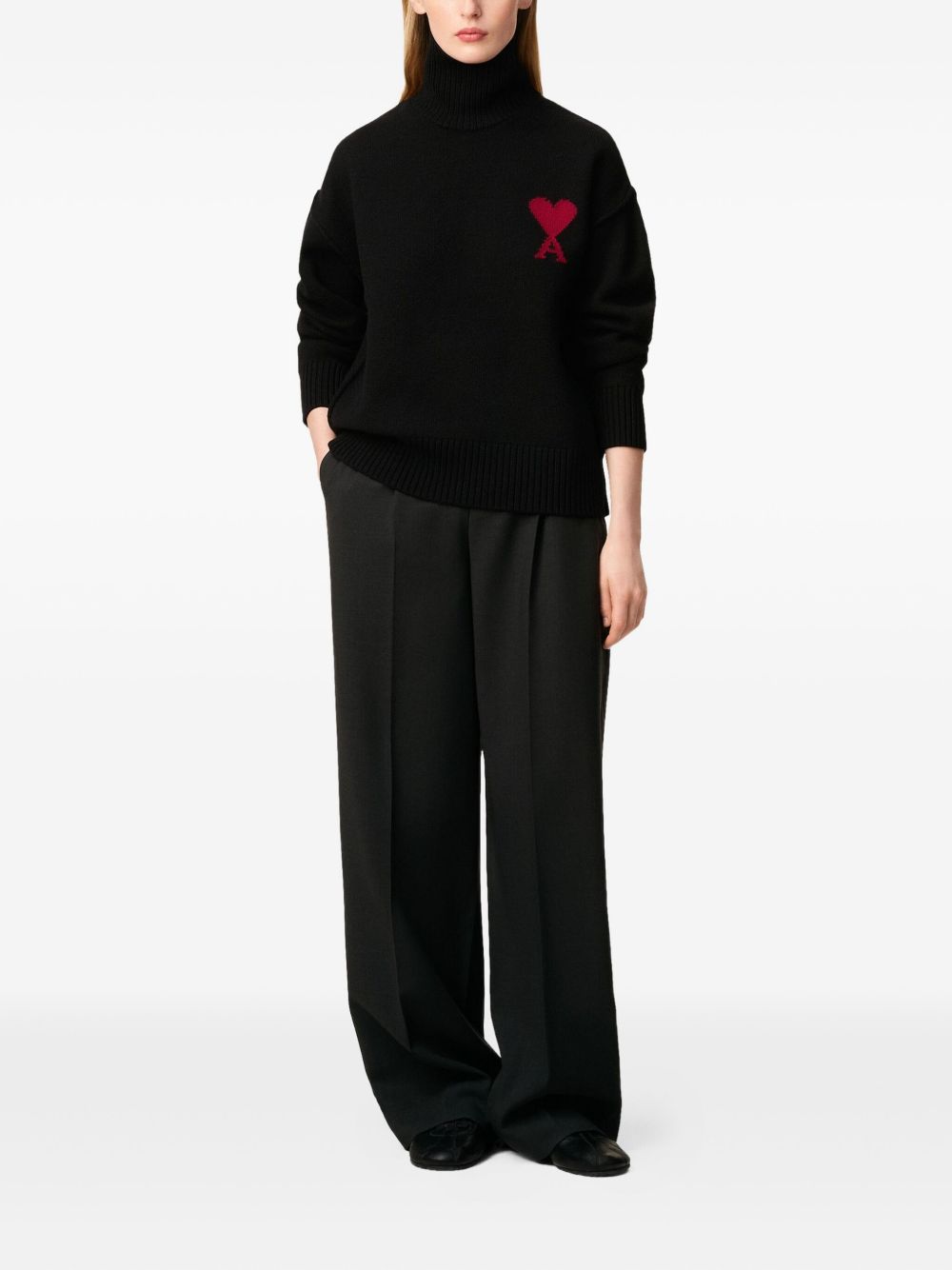 Ami Sweaters - Noir/rouge | 6688ea0c64c74dcaa068ad5dacd6704e8df9bd12