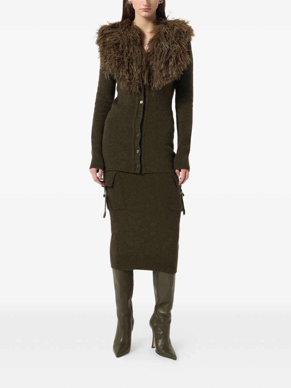 Blumarine Sweaters - Bark green | 75d8b84c7f83af393ad8a05e4ec8e00e12d07982