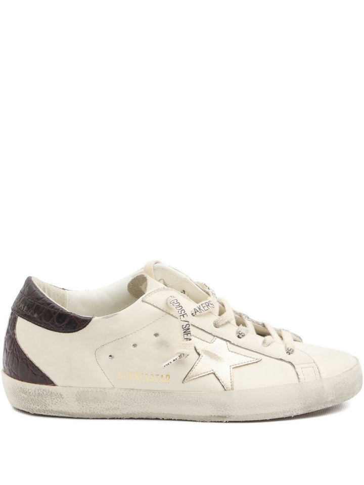 Golden Goose Flat shoes - White/platinum/burgundy | 2ee3587def9ee9cad0fa44776322aed0bce75e2c