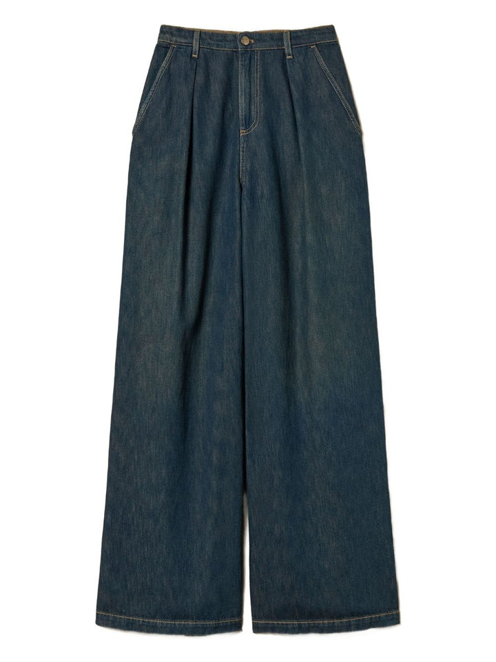 Twin-Set Trousers - Blue and green | 430ab96281a8c223ad15c4503fd3a1fb688e1fbf