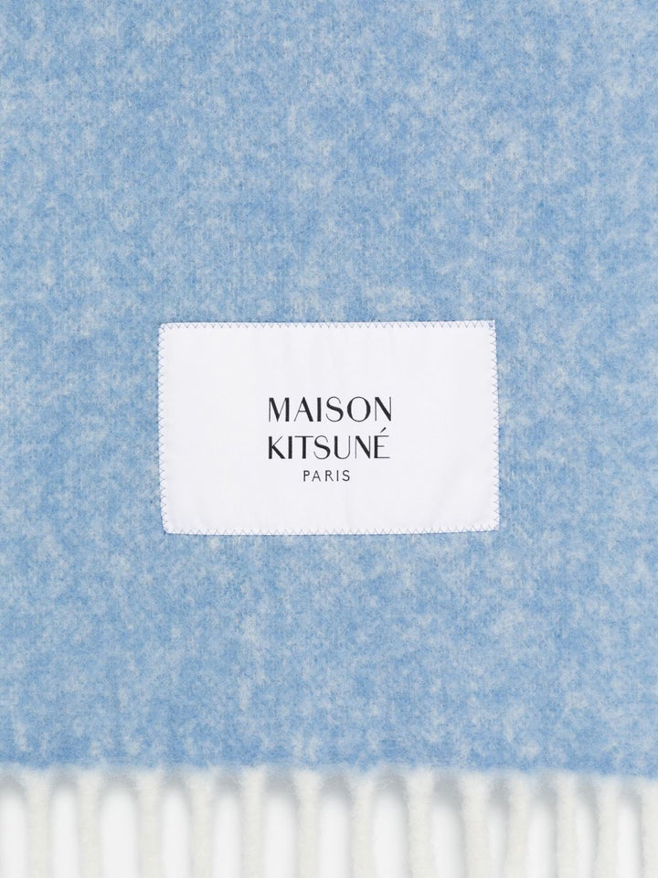 Maison Kitsune' Scarfs - Beige blu | 225065e90a78fd923f638eede6de4ecf7e7cd8ab