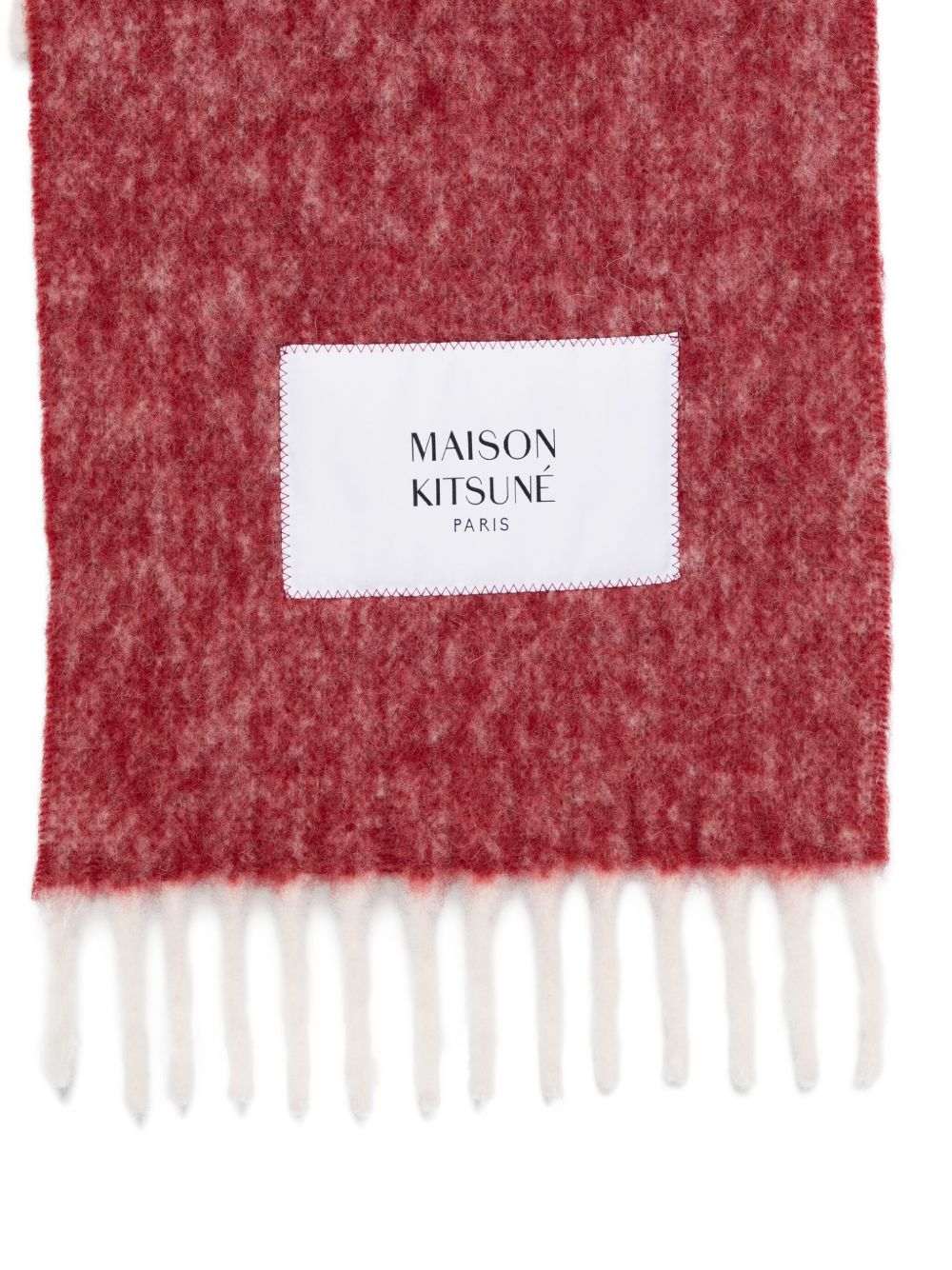 Maison Kitsune' Scarfs - Beige red | 66434bddd52e641cd7739e9f9cfd7ac223f8402d