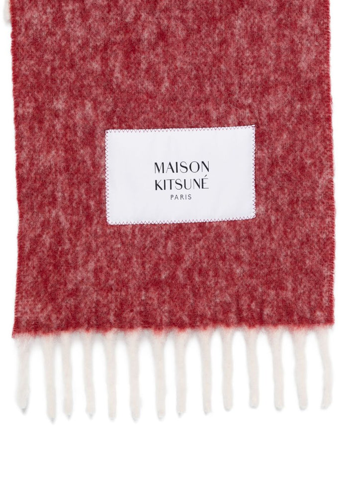 Maison Kitsune' Scarfs - Beige red | 66434bddd52e641cd7739e9f9cfd7ac223f8402d