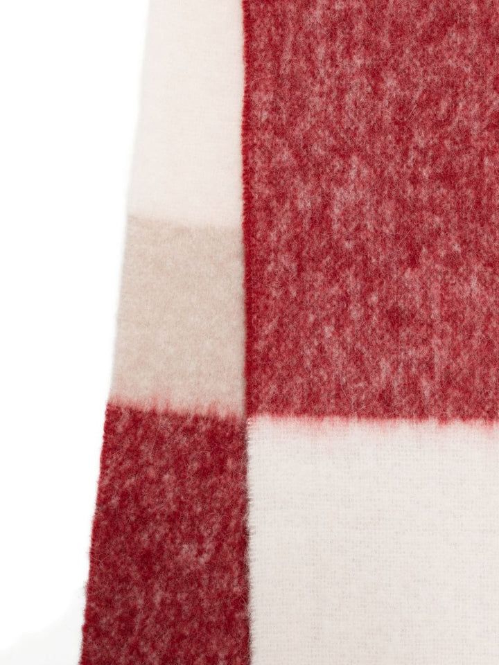 Maison Kitsune' Scarfs - Beige red | be02e7638377660a07edff723b3775511b34e1ad