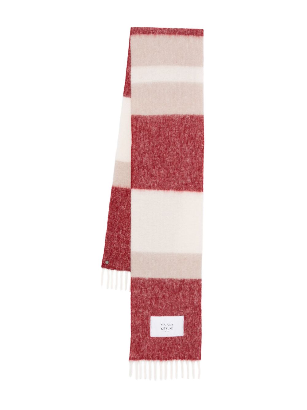 Maison Kitsune' Scarfs - Beige red | 4d648f0055fa92837c41dd3bf628d65172cd1c4e