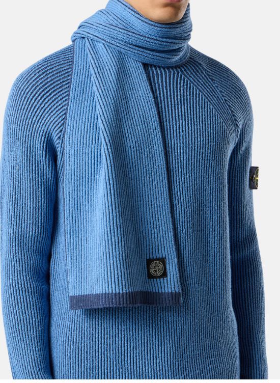 Stone Island Scarfs - Blue acciaio | 8b1229956f25e1b8b03074862c486d5067c7d0ff