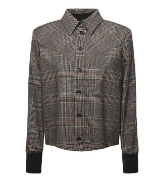 Pinko Shirts - Beige grigio giallo | d5bd517871bf1cc6c982e31499d5618a642e26a6