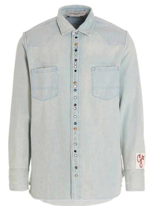 Golden Goose Shirts - Blue and green | 78a3559a50f146b5f93e0abec3394486f07f3e14