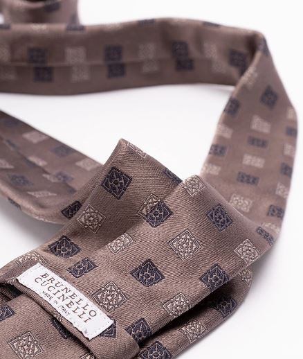 Brunello Cucinelli Ties - Brown+navy+beige | d542f5958f61d8bd60e0ba2d62a2444110cf4451