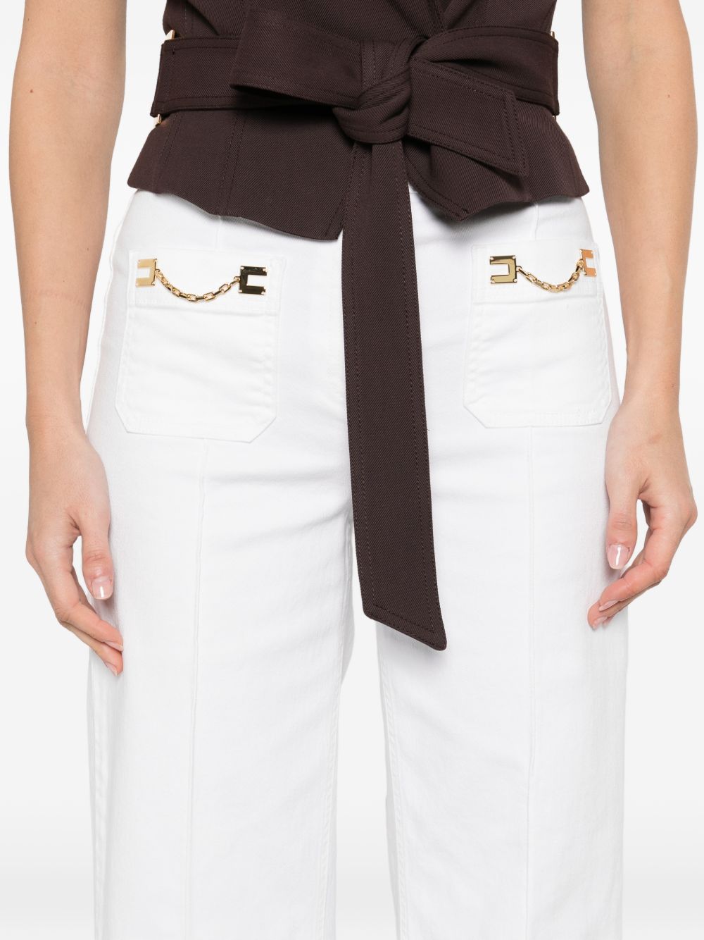 Elisabetta Franchi Trousers - Light and natural | 319d835ae5ad7c559f2fc10e117df7389804bda7