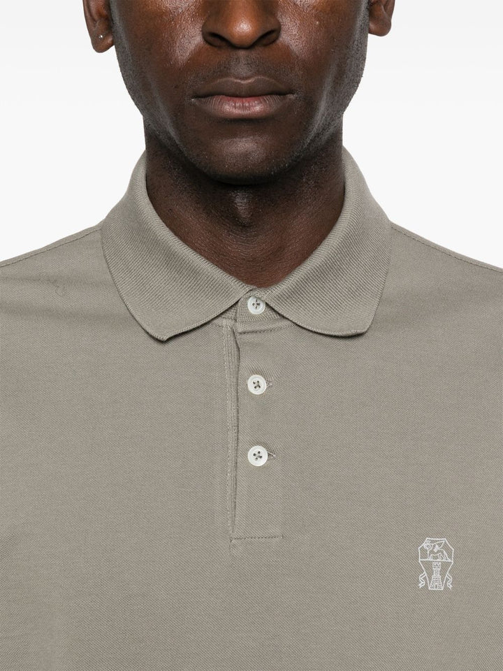 Brunello Cucinelli T-shirts and Polos - New kaki+grigio | bed9f422a3a8504a44c42b431f1793313a03bb71
