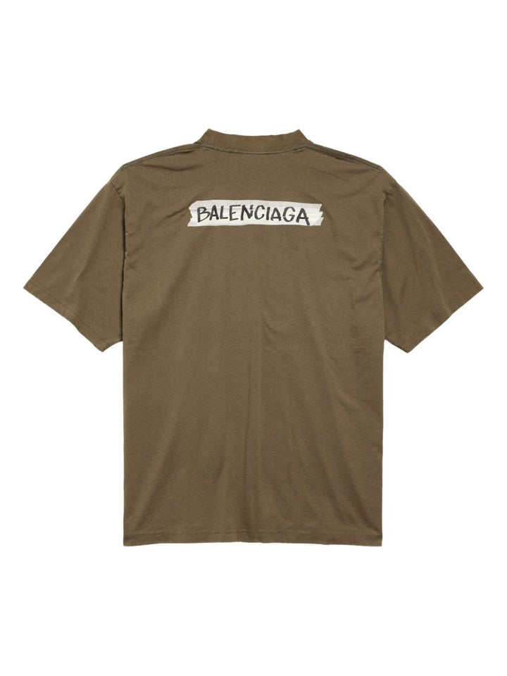 Balenciaga T-shirts and Polos - Khaki | 99bf0290cf1f39ebb59552638aea48b04a682dd9