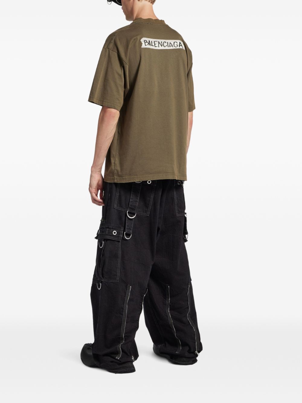 Balenciaga T-shirts and Polos - Khaki | 600bad0ecb8c253fb4969a104df7616bc09e7de6