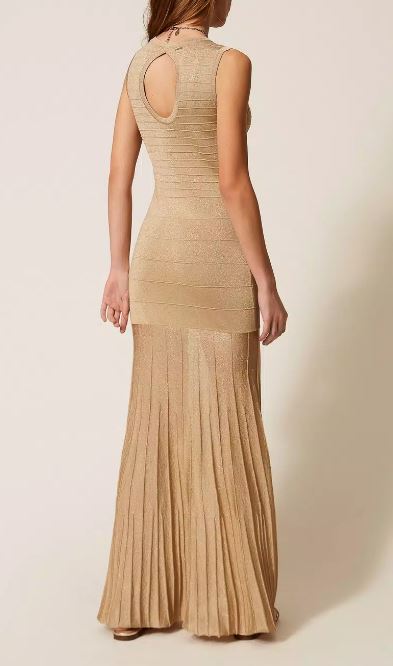 Twin-Set Dresses - Sand lurex | 434c43c097632c5d6a82356e097a33a2ce0d894f