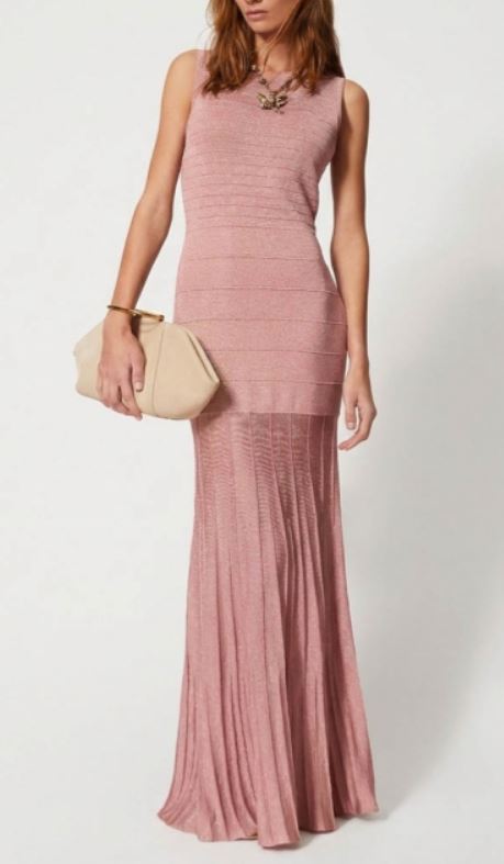 Twin-Set Dresses - Cashmere rose lurex | 0c2331c9196af8b379fc49dddd9daec6ed573b92