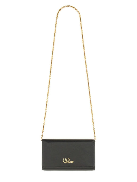 "Chloé Iconic" Flap And Chain Wallet