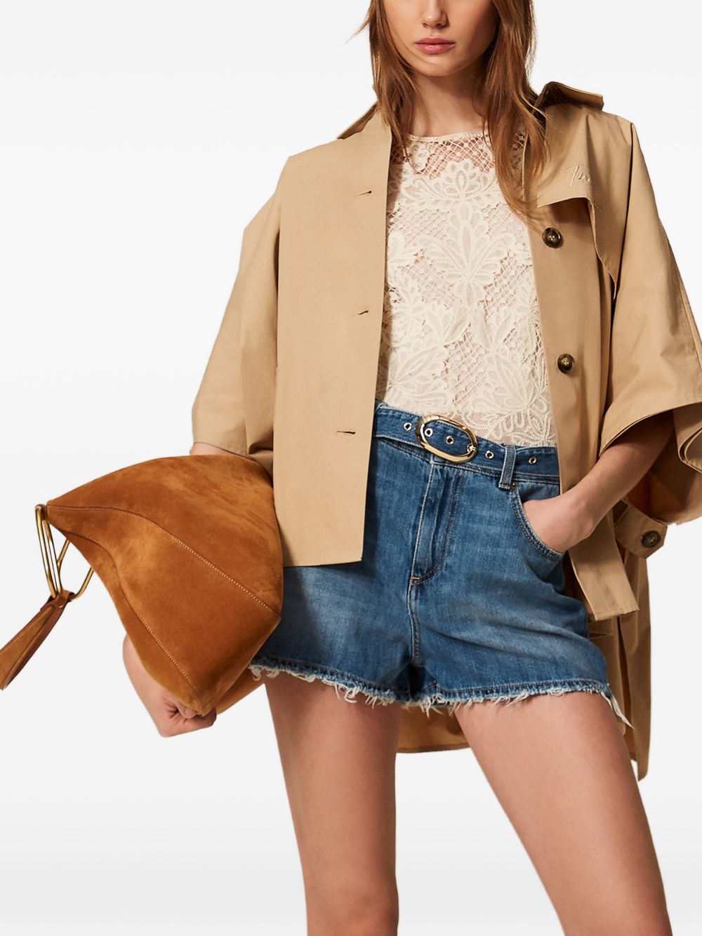 Twin-Set Shorts - Blue and green | 3f62ef50a4e3b219765a348c17d23a6b14eddb65