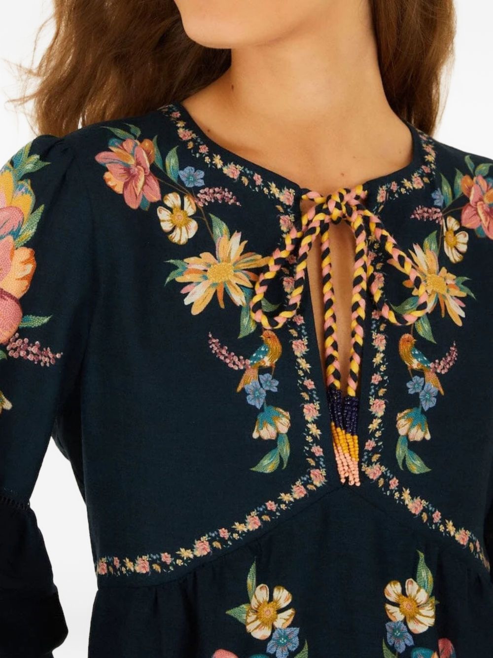 Farm Rio Dresses - Floral dark blue | 582a39436b554f6a545651690adc9d9d6551097a