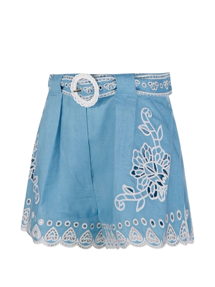 Farm Rio Shorts - Blue and green | b094c6ccb89d316f8691c31647ccbc82d91e0484