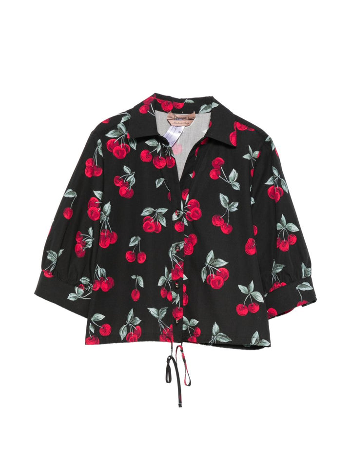 Twin-Set Shirts - Cherries allover black/red | 4de11166b0c7c2b1cfdf71c1410e21702efcdeff