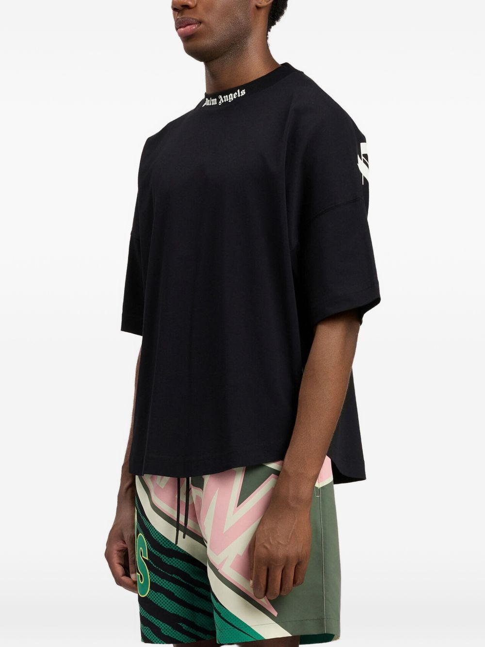Palm Angels T-shirts and Polos - Black off white | df62182f953f66347294d3d111aaa0058d2d9423