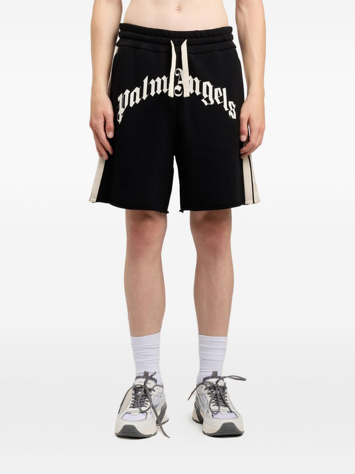 Palm Angels Shorts - Black off white | fa1b4d2b7ee3d1dd6cf5f40ca91ac9ca97cbc476
