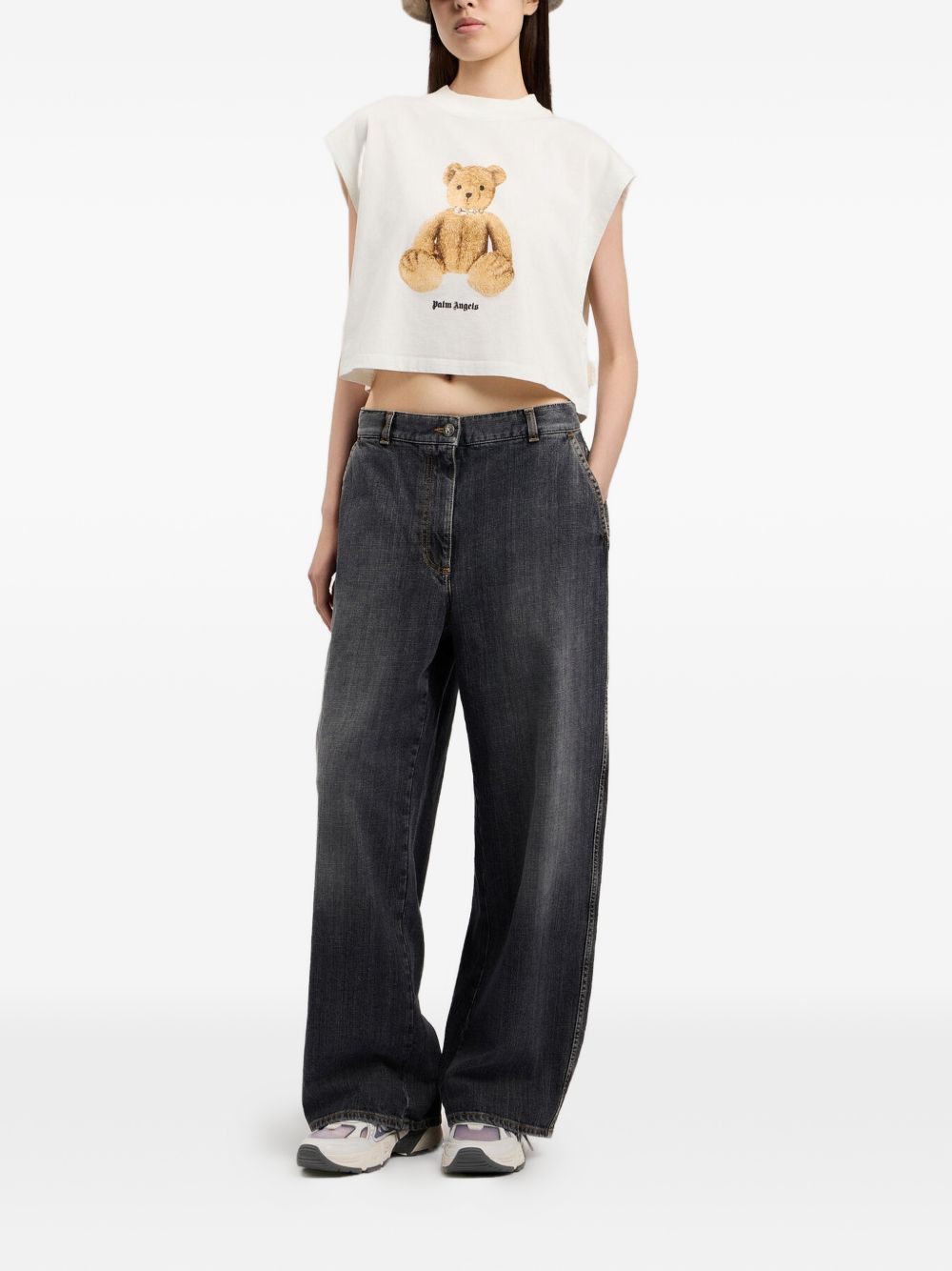 Palm Angels Top - Off white brown | 77cb3ff30b842ecfcd6780619a77917a35f88ac4