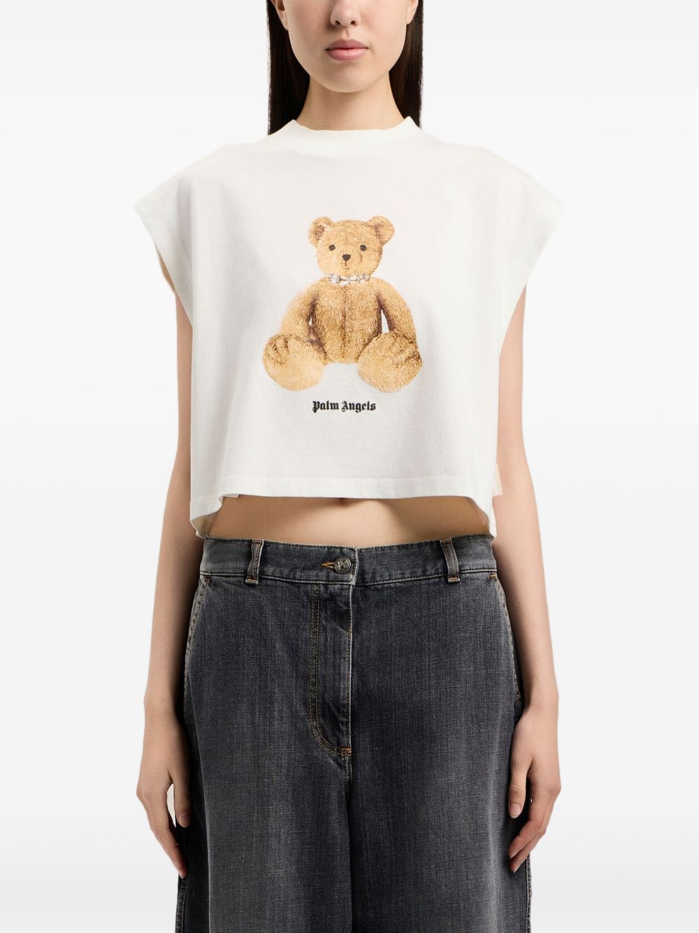 Palm Angels Top - Off white brown | ffde2cd875ade559ccf4498fd3843268c80f0ca4