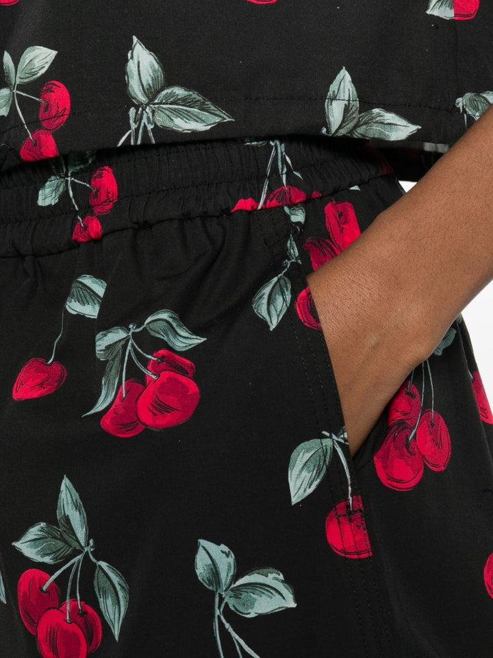Twin-Set Shorts - Cherries allover black/red | 76fa257d14d0b45e8a2987598ec78b359f481261
