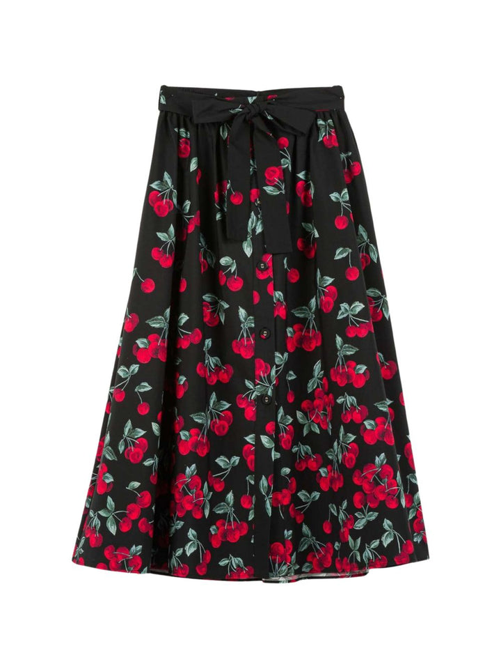 Twin-Set Skirts - Cherries degradè black/red | 325afd4b43717b074990c92aa4895a22fe97f639