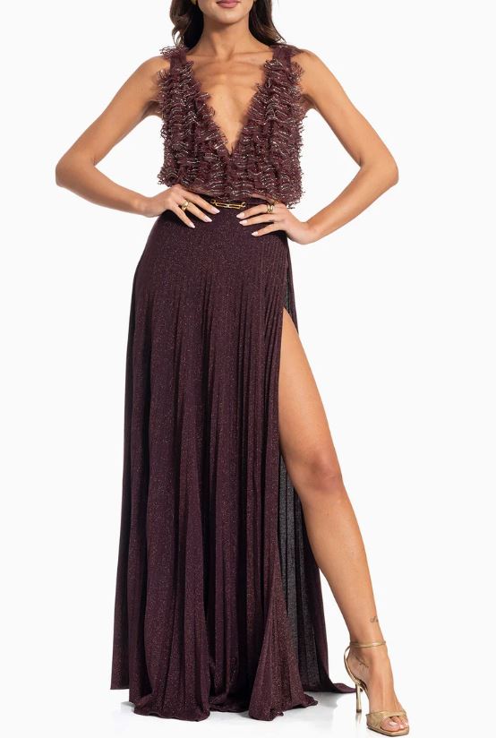 Elisabetta Franchi Dresses - Merlot | b2bdd9b40e65ddf8d3a82142ba6d76fdbf359d86