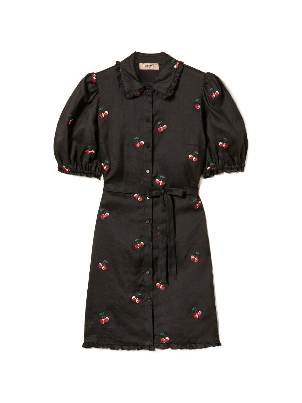 Twin-Set Dresses - Black/cherries red | 9624e2213410359a3fd1db8eadacd2cd4c055bb7