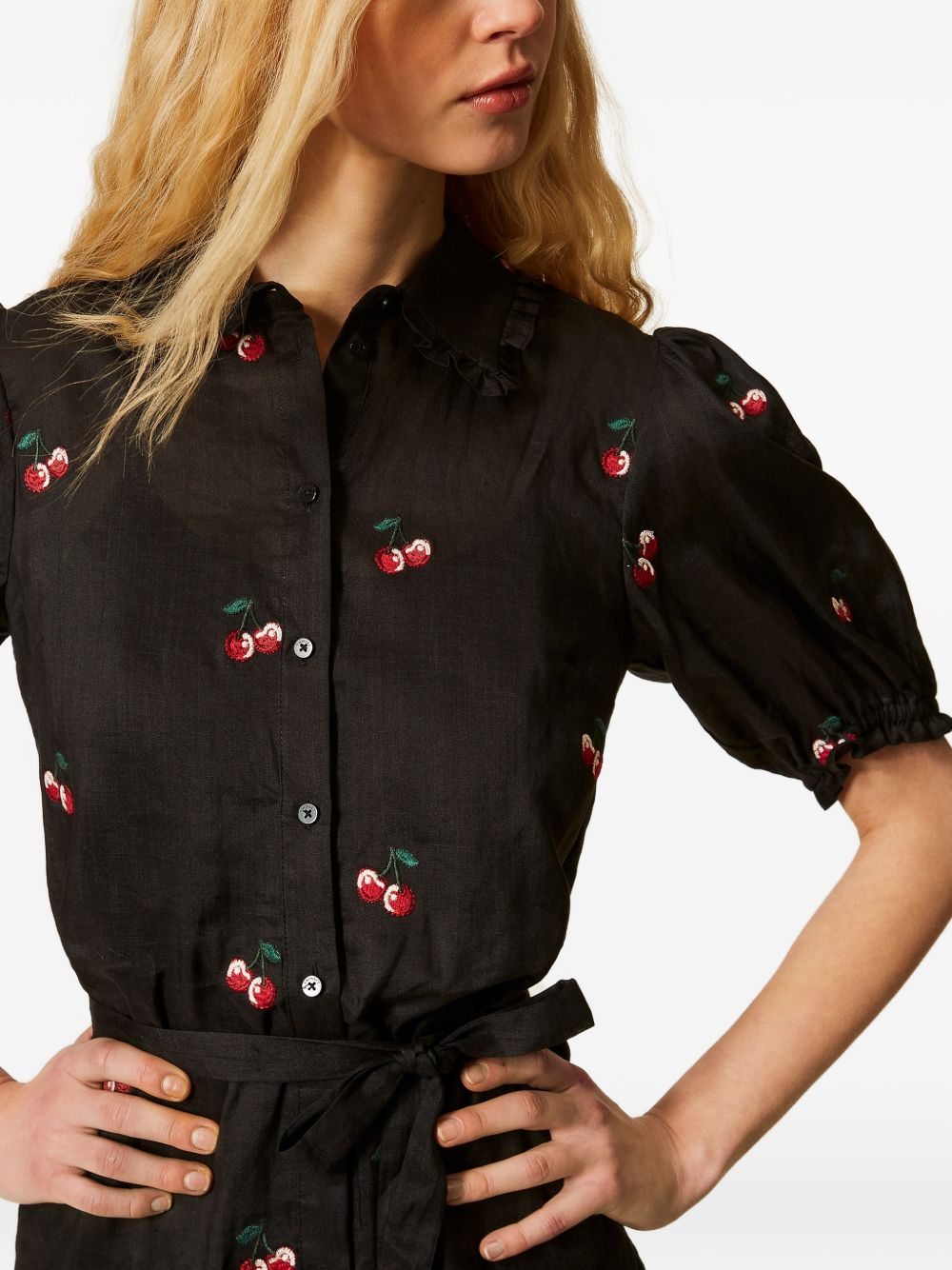 Twin-Set Dresses - Black/cherries red | 33084600763c5afa4448ce1b22ff49bc26fad008