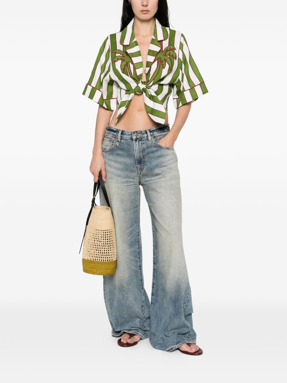 Farm Rio Shirts - Blue and green | f21e1f78ac622b22eb45abad268a17f80c63ba55