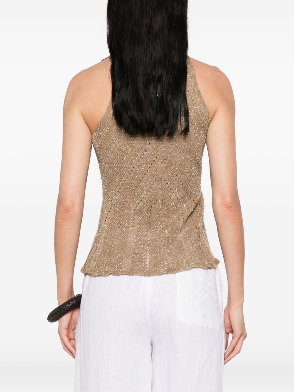 Twin-Set Top - Golden green lurex | 581a4b49e2de80c2ca3c3573585a10b860e6191f